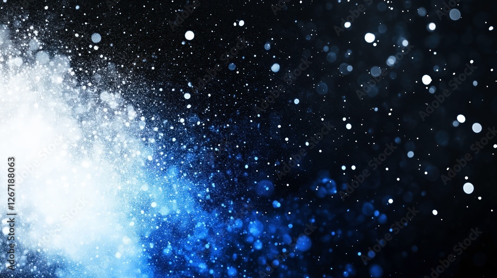 Poster cosmic dust: a captivating abstract background image with a striking gradient of deep blue and soft 