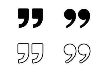 double quotation mark. quote icon, quote symbol, quote sign