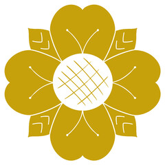 Stylized Yellow Flower Illustration