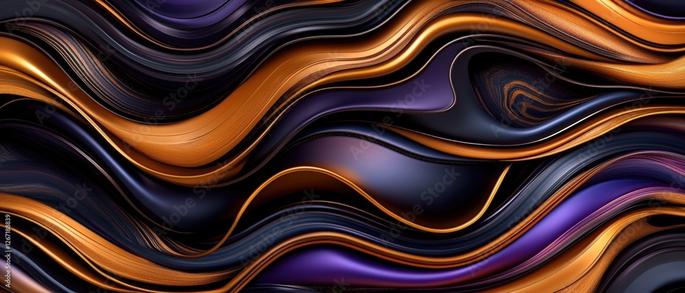 Poster abstract background featuring colorful wavy lines and seamless iridescent patterns in high fidelity 