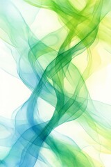 Fototapeta premium Abstract green and blue smoke swirl blending together in a fluid motion creating a dynamic and futuristic energy wave with artistic digital texture and depth