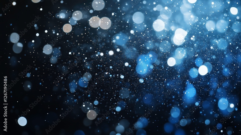Poster blue bokeh background: abstract background with a mesmerizing blue and white bokeh, creating a dream