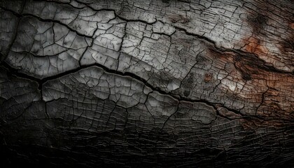 Fototapeta premium A macro view of a grunge texture with fine cracks, detailed scratches, and uneven surface background