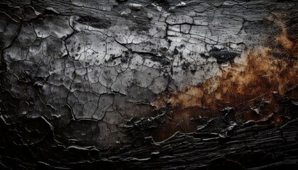 Obraz premium A macro view of a grunge texture with fine cracks, detailed scratches, and uneven surface background