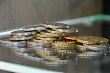 Close-up photo of euro coins 