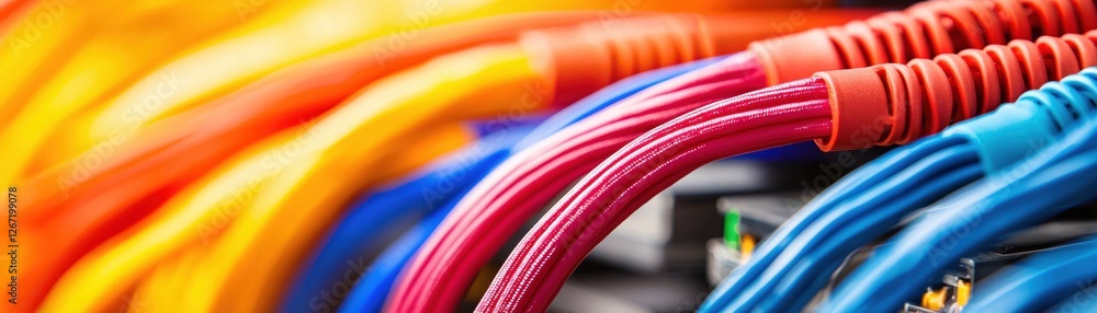 Aufkleber vibrant network cables in data center connectivity and communication infrastructure solution