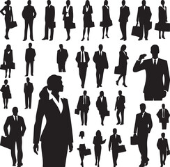 business people silhouettes