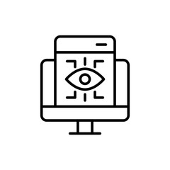 Spyware outline icons, minimalist vector illustration ,simple transparent graphic element .Isolated on white background