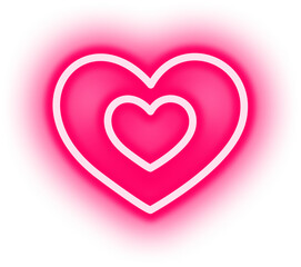 Neon Valentine Icon Sign