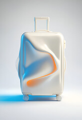 Obraz premium metal suitcase isolated on white