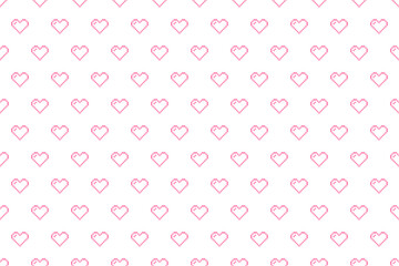 ドット絵ハートの壁紙（ピンク）、ピクセル、パターン、透過背景