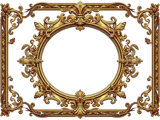 Intricate Renaissance Wall Mural with Decorative Framework