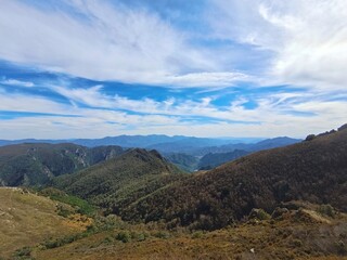 mountain landscape with clouds