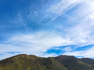 clouds in the mountains