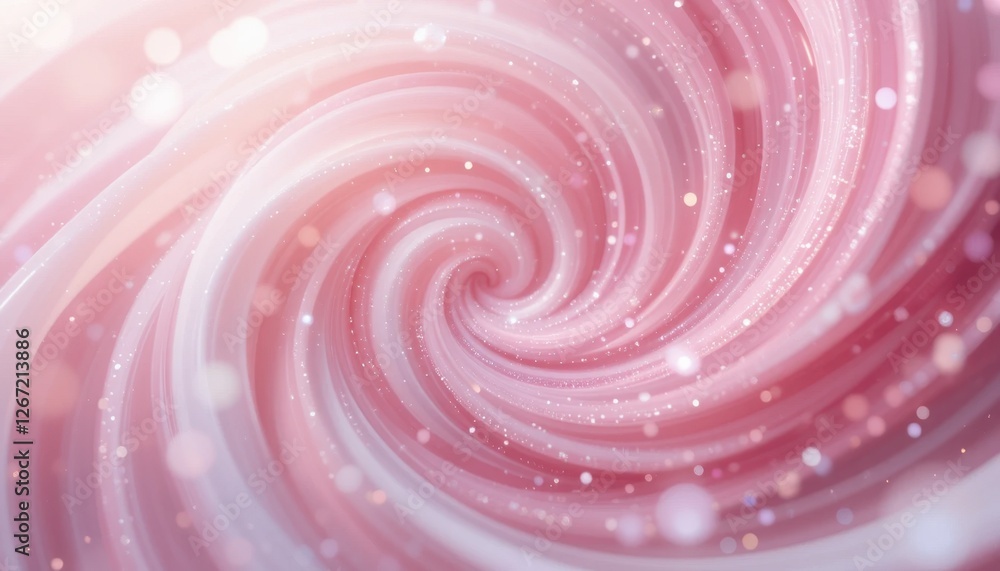 Aufkleber delicate pink swirl with glittering particles creating a magical abstract vortex