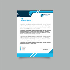 Modern corporate letterhead template design. Creative and Professional business letterhead design template. Letterhead template in flat style