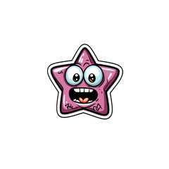 Joyful Cartoon Starfish Character Illustration