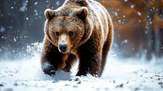 brown bear in the lake