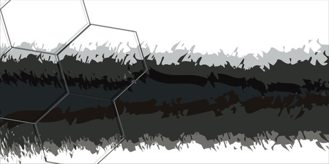 T-shirt sport design template with geometric hexagon pattern on grunge background for soccer jersey. Sports uniform in front view. Artificial shirts for sports