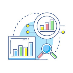 analyze data icon, analyze data vector illustration-simple illustration of analyze data, perfect for analyze data logos and icons