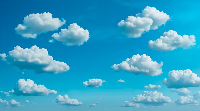 A blue sky with white clouds in the sky