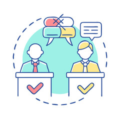 debate icon, debate vector illustration-simple illustration of debate, perfect for debate logos and icons