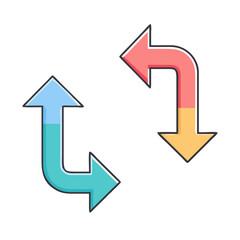 flow arrows icon, flow arrows vector illustration-simple illustration of flow arrows, perfect for flow arrows logos and icons