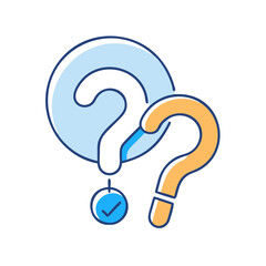 Naklejka premium question mark inquiry icon, question mark inquiry vector illustration-simple illustration of question mark inquiry, perfect for question mark inquiry logos and icons