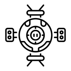 AI bot icon in linear style 