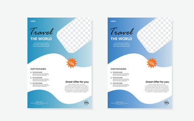 Modern Travel Flyer Template Design
