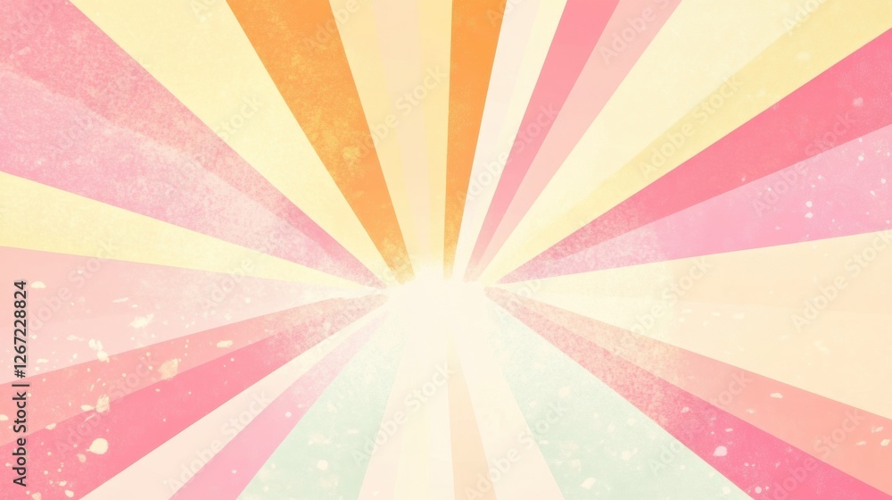 Poster colorful rays of light spread across a bright background creating a cheerful atmosphere in a vibrant