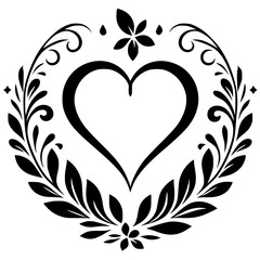 Love ornament silhouette