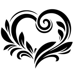 Elegant love silhouette