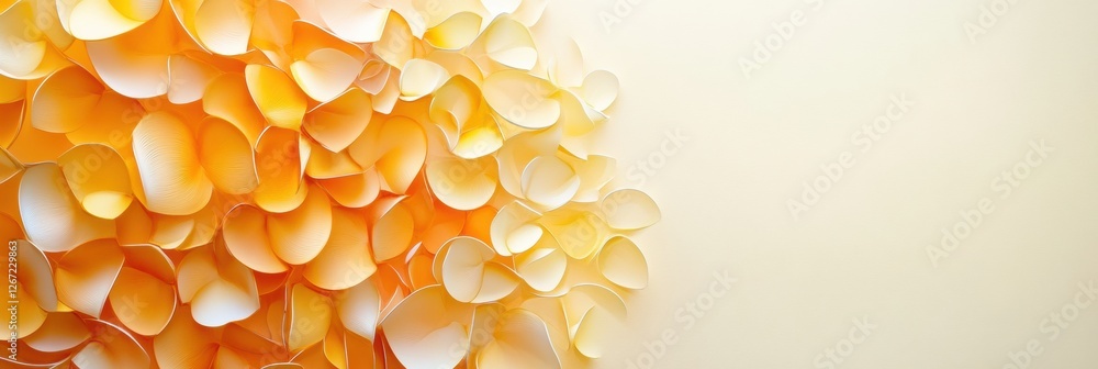 Leinwandbilder bright yellow and white petal arrangement on a light background creating a soft, calming atmosphere 