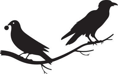 silhouette of a crow