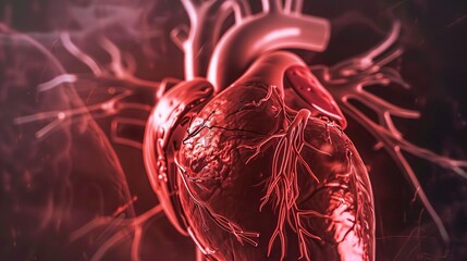 A patient suffering from a myocardial infarct showing signs of chest pain and discomfort