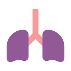 Stylized Lungs Illustration with Bronchial Tube