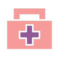 Fototapeta premium Pastel First Aid Kit Symbol for Medical Needs