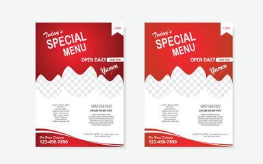 Fast food restaurant menu social media marketing web banner template design.
