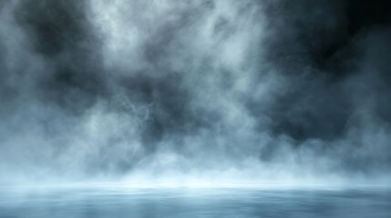 Fototapeta premium Moody atmospheric scene with fog over water