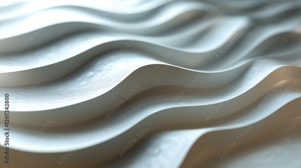 Poster three dimensional undulating surface with subtle texture and lighting