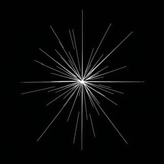 Abstract Burst of Light Shining in Darkness A Visual Representation of Energy Emanating from the Center