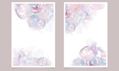 purple blue abstrack watercolor background vector set