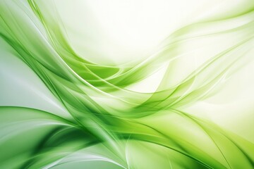 Naklejka premium Swirling green abstract pattern creates a calm and soothing atmosphere in bright light. Generative AI