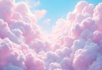 Soft Pastel Clouds Against a Clear Blue Sky at Sunrise