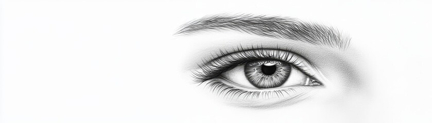 Obraz premium Detailed drawing of an eye captivating display of artistic skill and precision