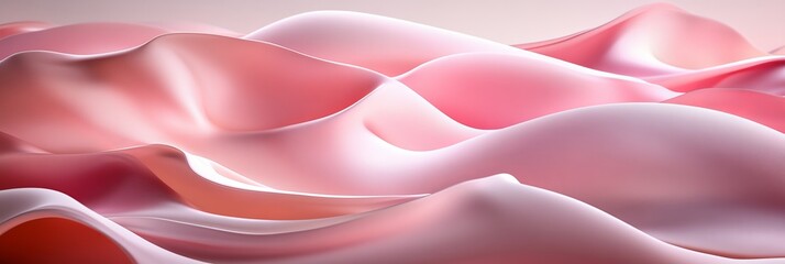 Fototapeta premium Flowing Pastel Pink Waves Minimalist Abstract Design for Text and Elegant Backgrounds.