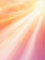 Colors blend in a radiant sky at sunset with beams of light illuminating the horizon and surrounding clouds. Generative AI