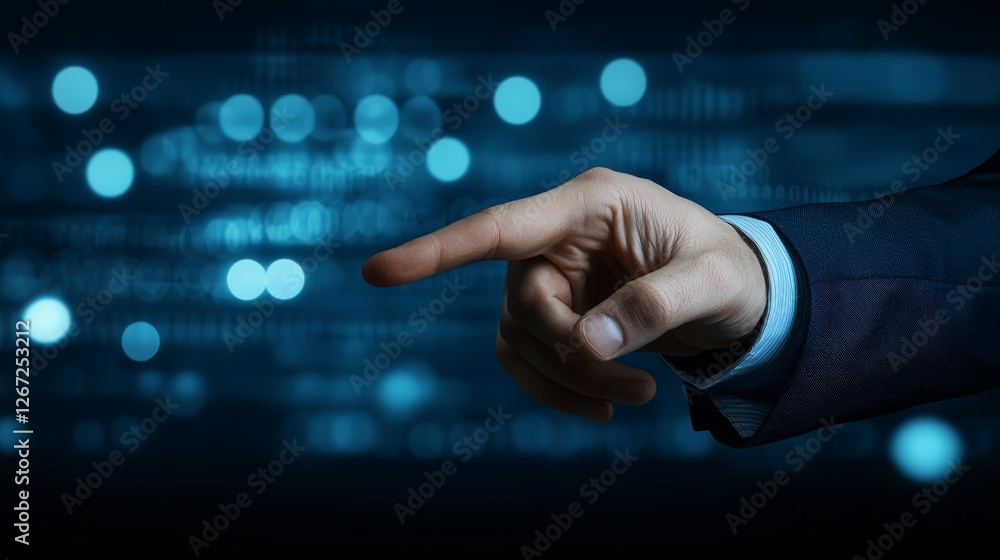 Aufkleber person engages with digital content through direct interaction with display screen