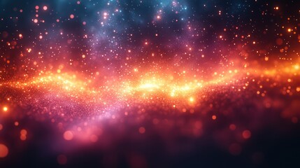Obraz premium Cosmic Sparkle: A Celestial Dance of Light and Color
